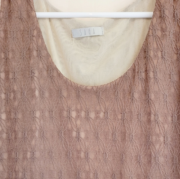 Taupe Top With Removable Rose Pin - Picture 5 of 12